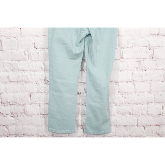 LL Bean True Shape Jeans High Rise Slim Leg Ankle Cotton Light Blue 8 - Picture 5 of 12